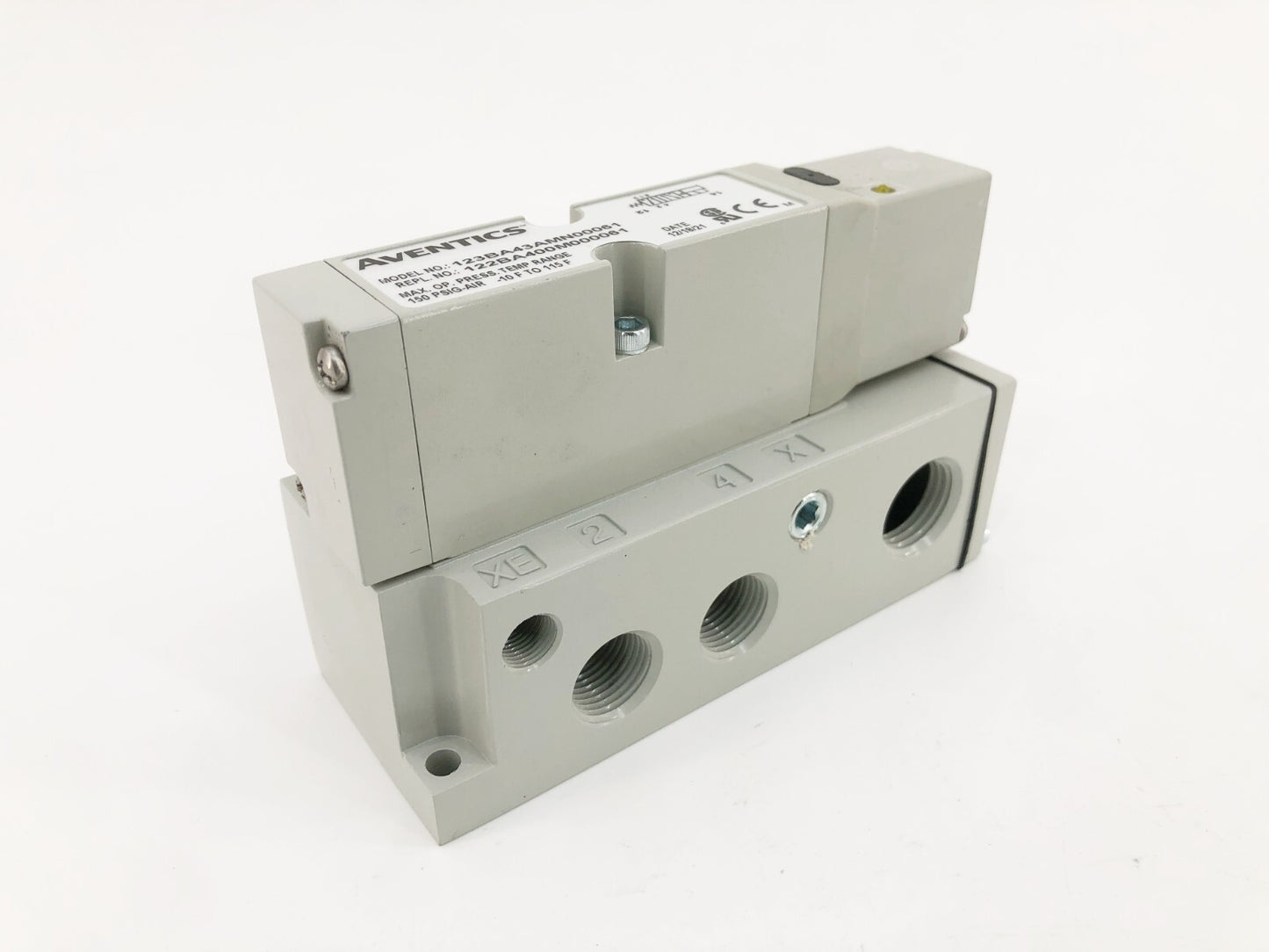 New Aventics 123BA43AMN00061 Solenoid Valve 24VDC 122BA400M000061 - No Box