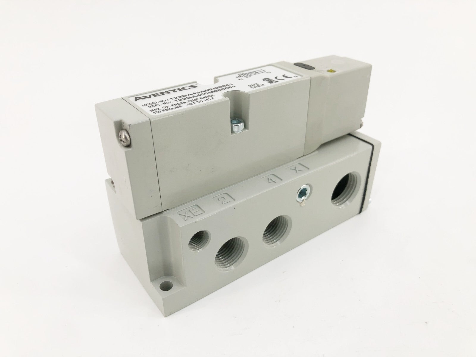 New Aventics 123BA43AMN00061 Solenoid Valve 24VDC 122BA400M000061 - No Box