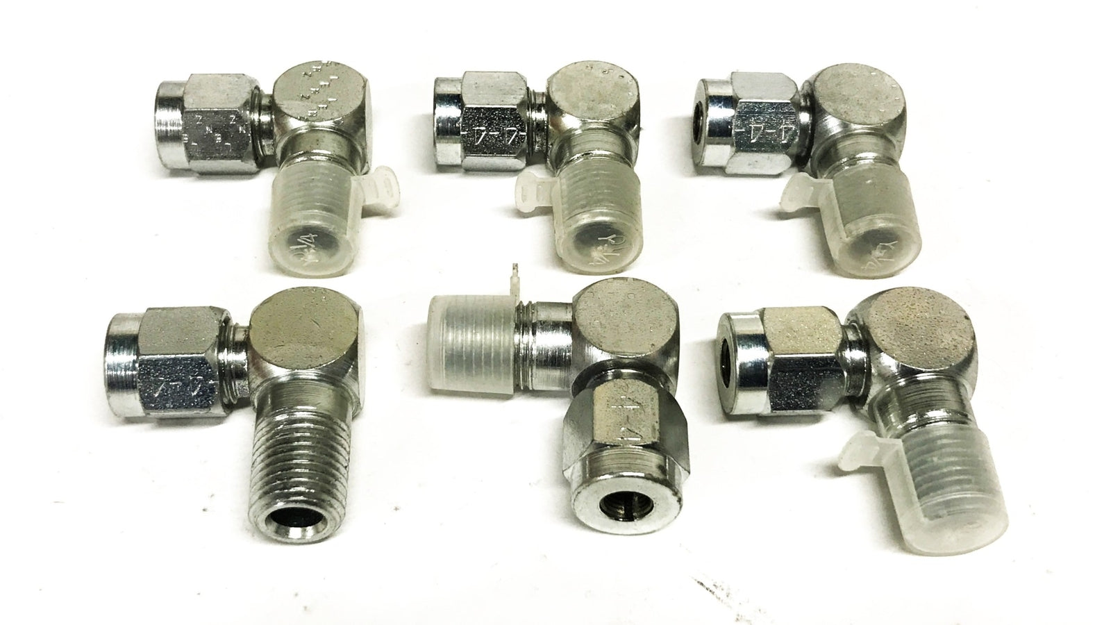 Lenz 1/4 inch Male to 1/4 inch Tube Compression Elbow Fitting [Lot of 6] NOS