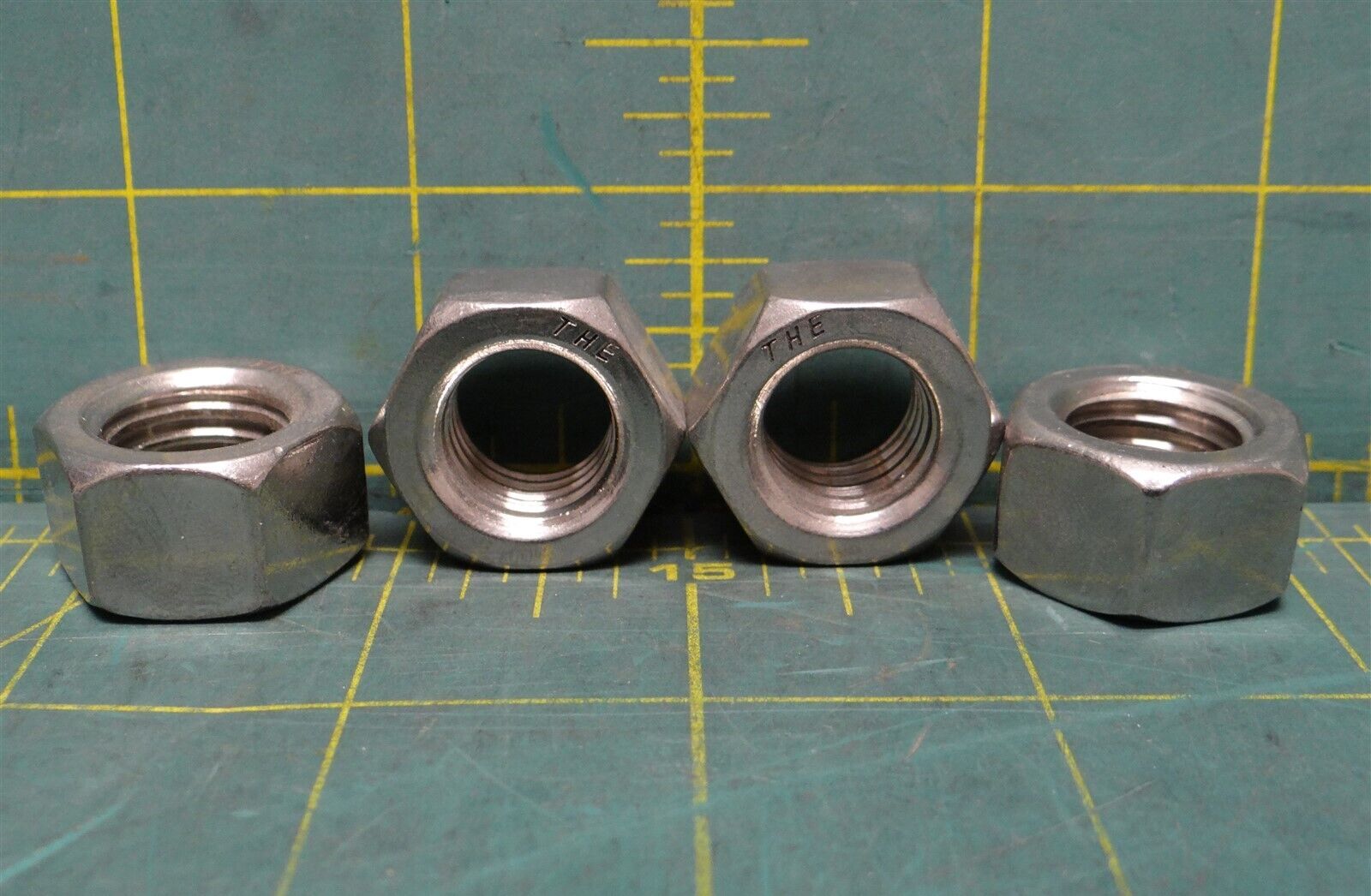 4 Count T.H.E. Hex Nut: 5/8"-11 Thread, 0.922" Hex Wd, 0.538" Hex Ht, Steel