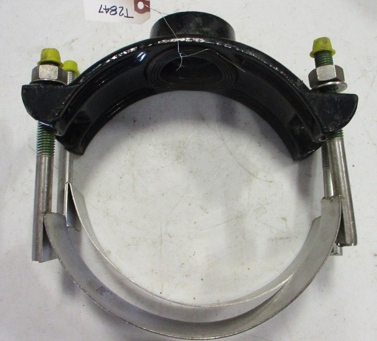 ROMAC 202NS Service Saddle 8" (8.63-9.05 OD) x 1" NPT Outlet | SS Double Straps