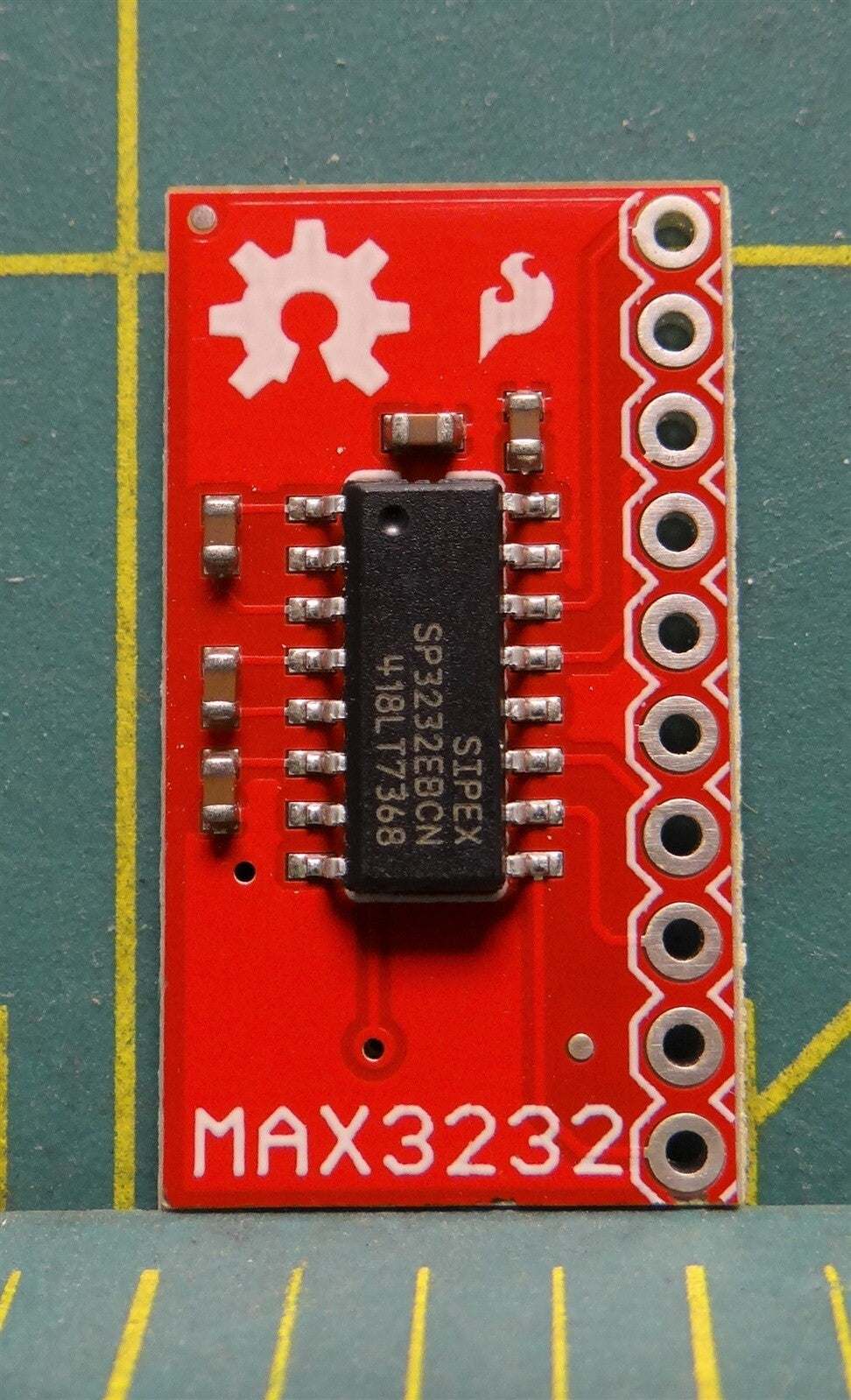 SparkFun RS232-to-TTL Breakout Board, SP3232EB (MAX3232), 3-5.5V, 10 Pins