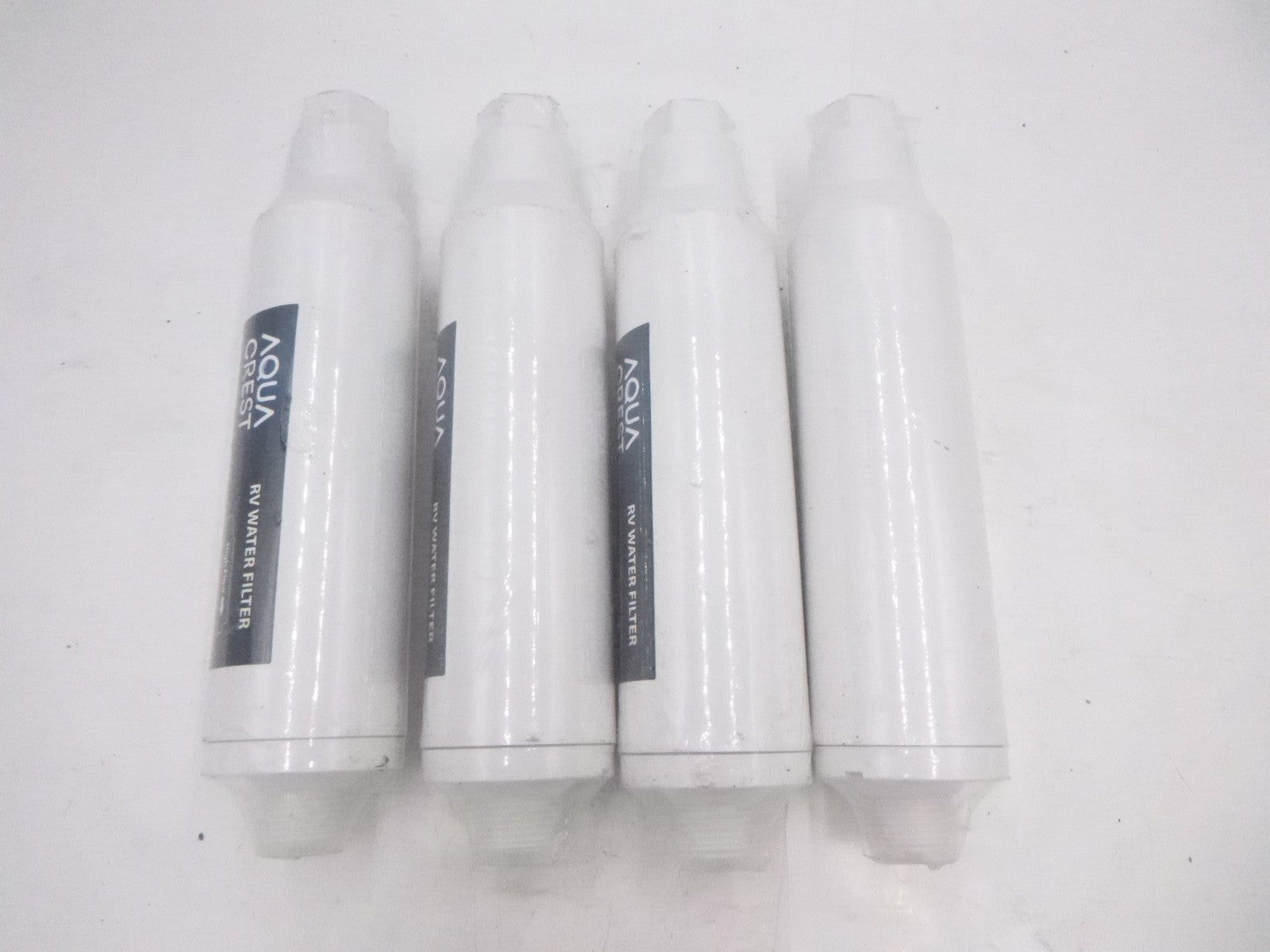 4 Pack Aqua Crest RV Inline Hose Water Filters 20Micron 1350 Gal Cap 20-100psi