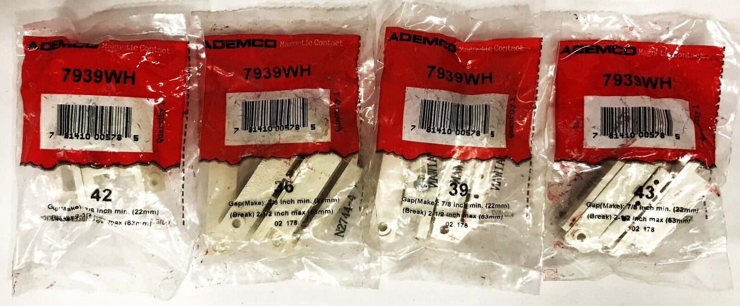 Ademco Magnetic Contact 7939WH [Lot of 4] NOS