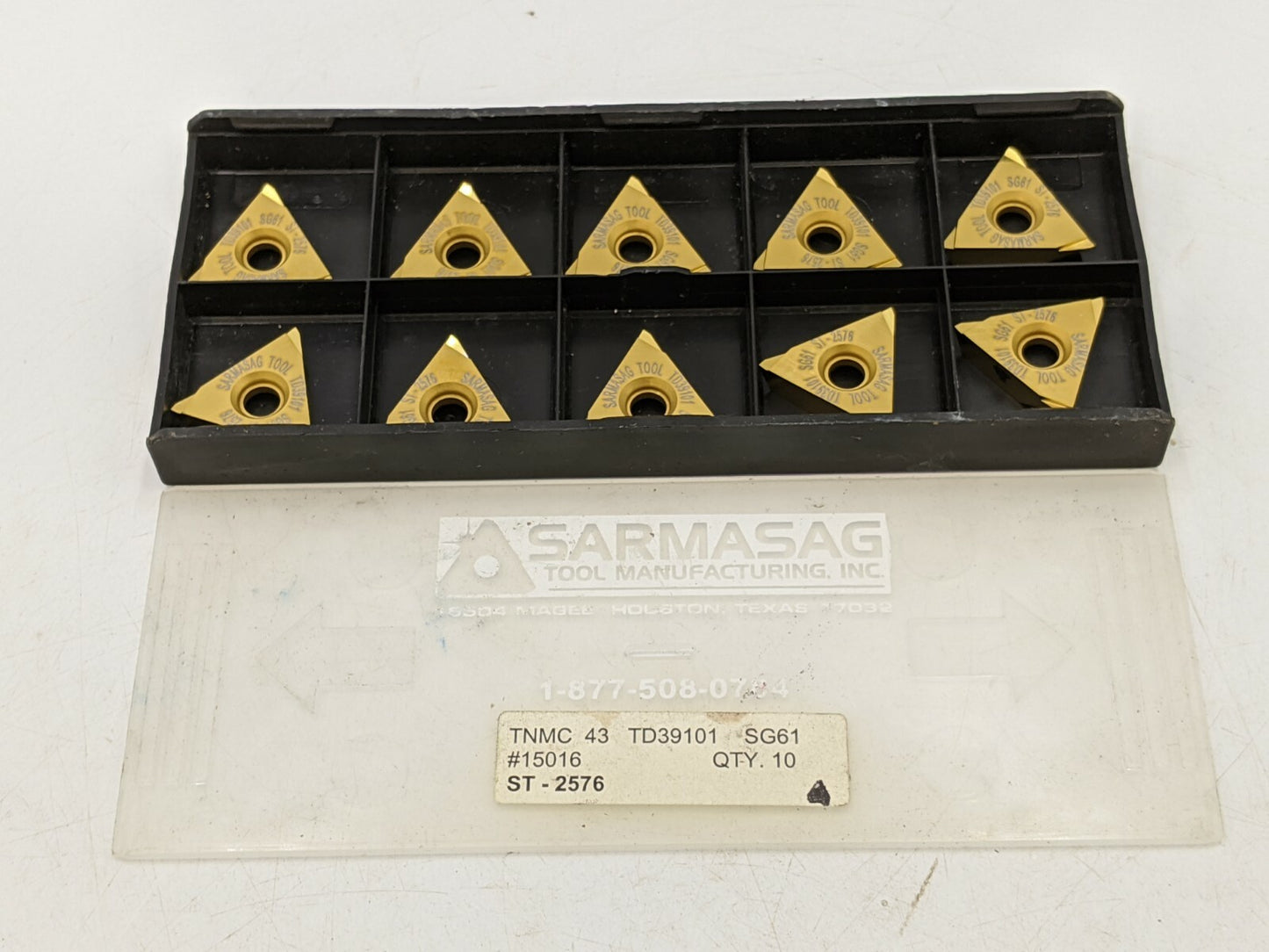 10 Pc Sarmasag Indexable Grooving Insert TNMC 43 TD39101 SG61 ST-2576 NOS
