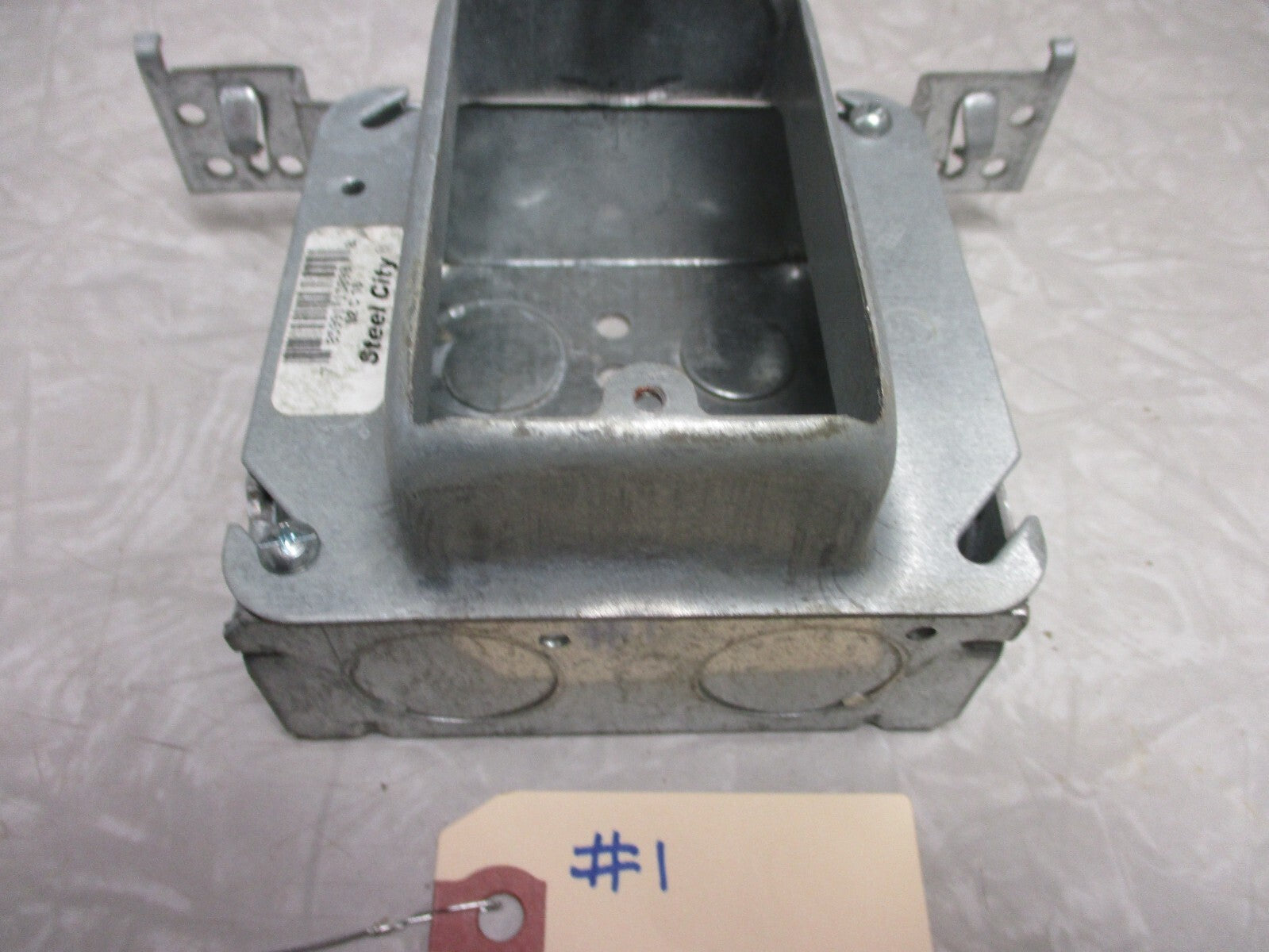 Crouse Hinds 4" x 4" Metal Stud Box w/ 2" x 3-1/2" Outlet Box Galvanized