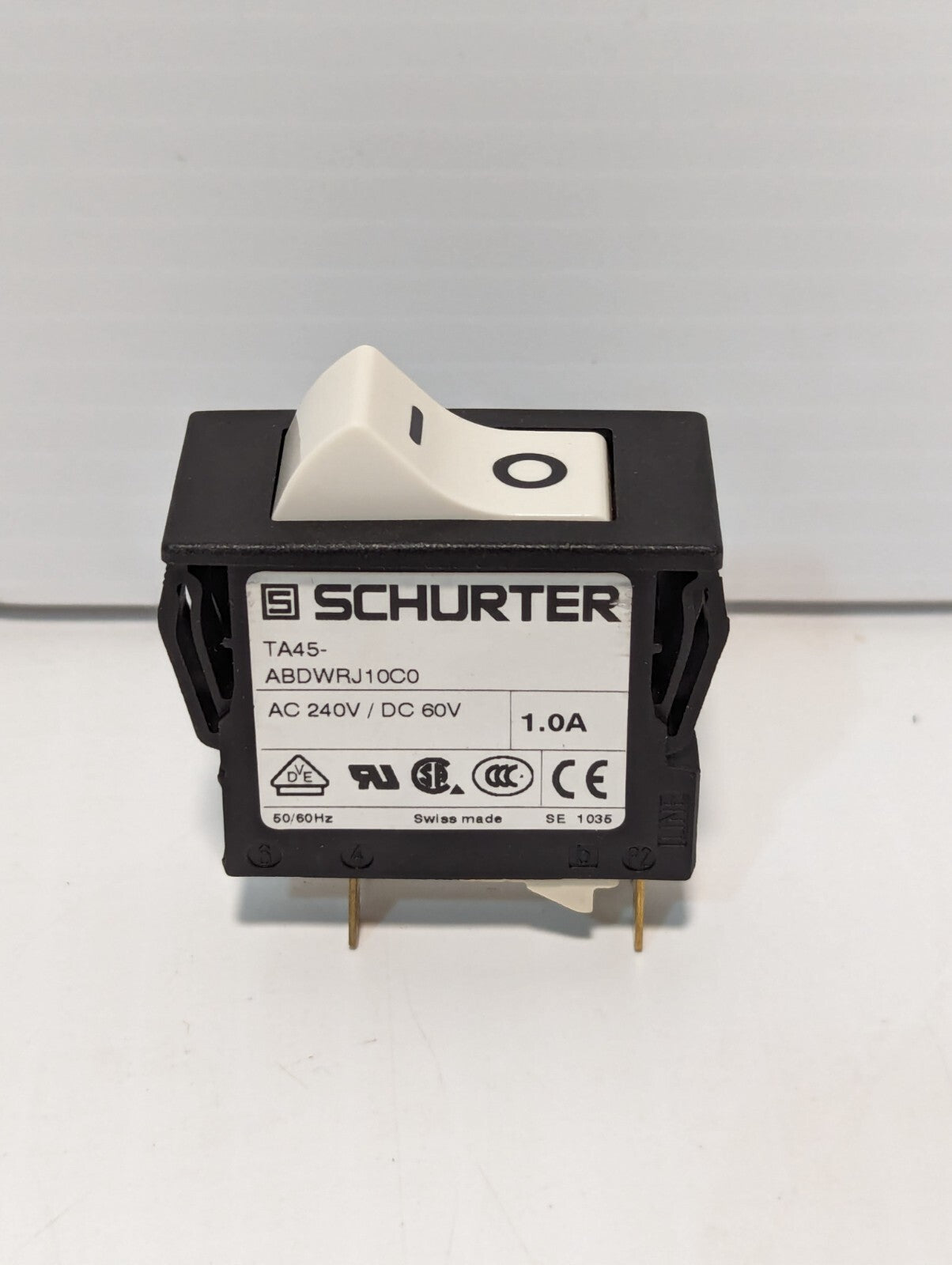 Schurter TA45-ABDWRJ10C0 Circuit Breaker 1A 250VAC