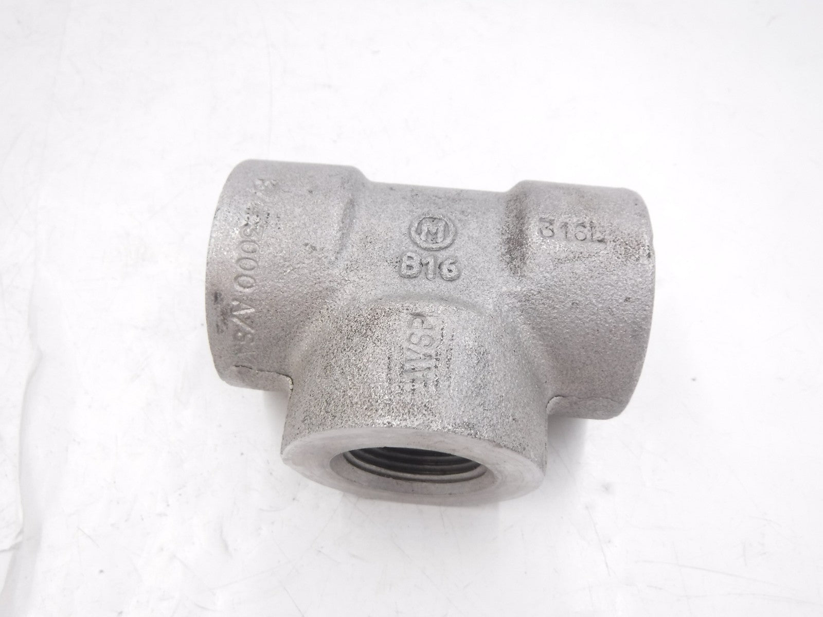 Single 3/4"FNPT 3 Way 316/316L Stainless Steel 3000# Forged Tee Fitting A/SA182