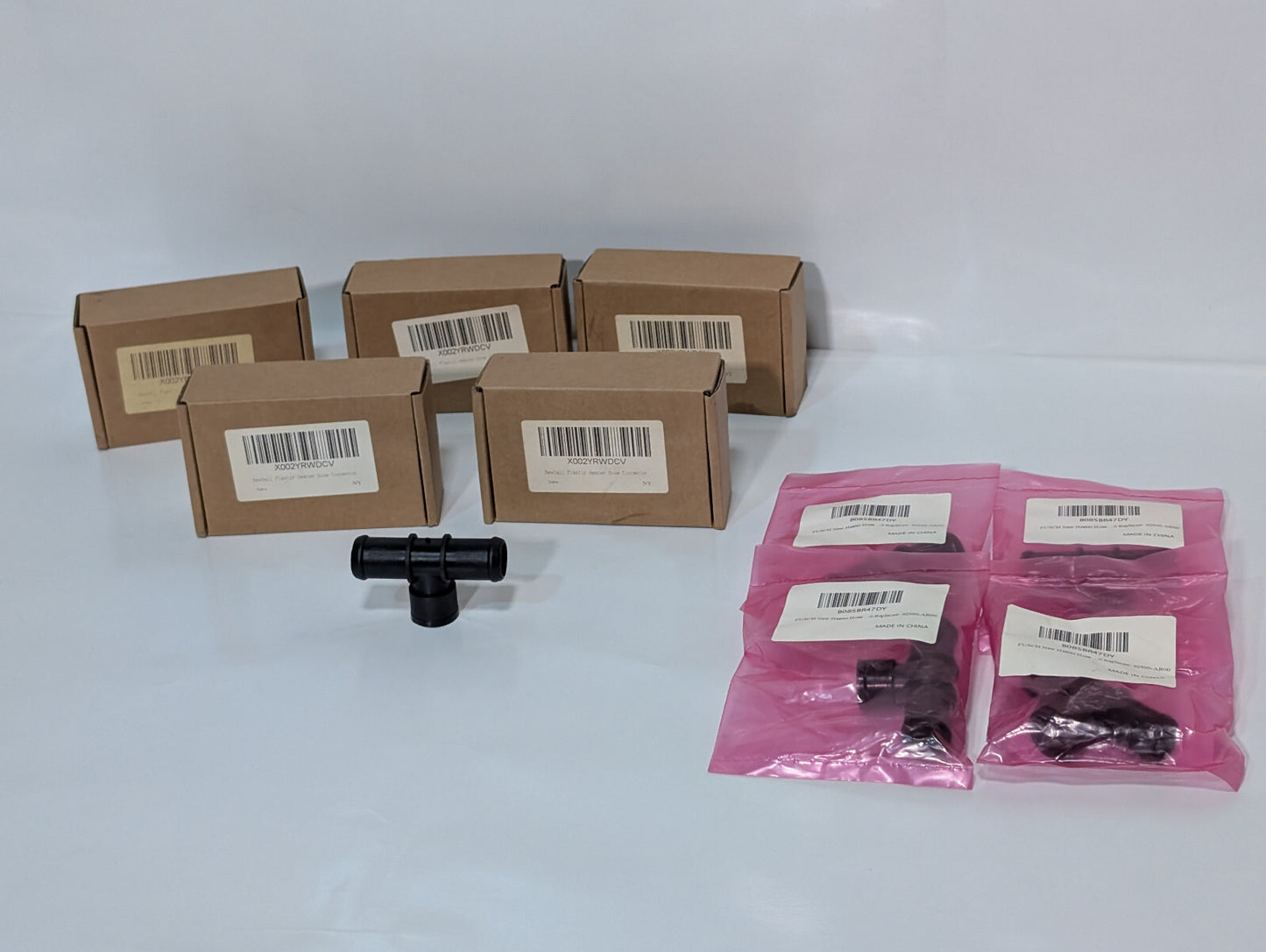 Lot of 10: Plastic Heater Hose Connectors Yall X002YRWDCV, Fusch B08SBR47DY