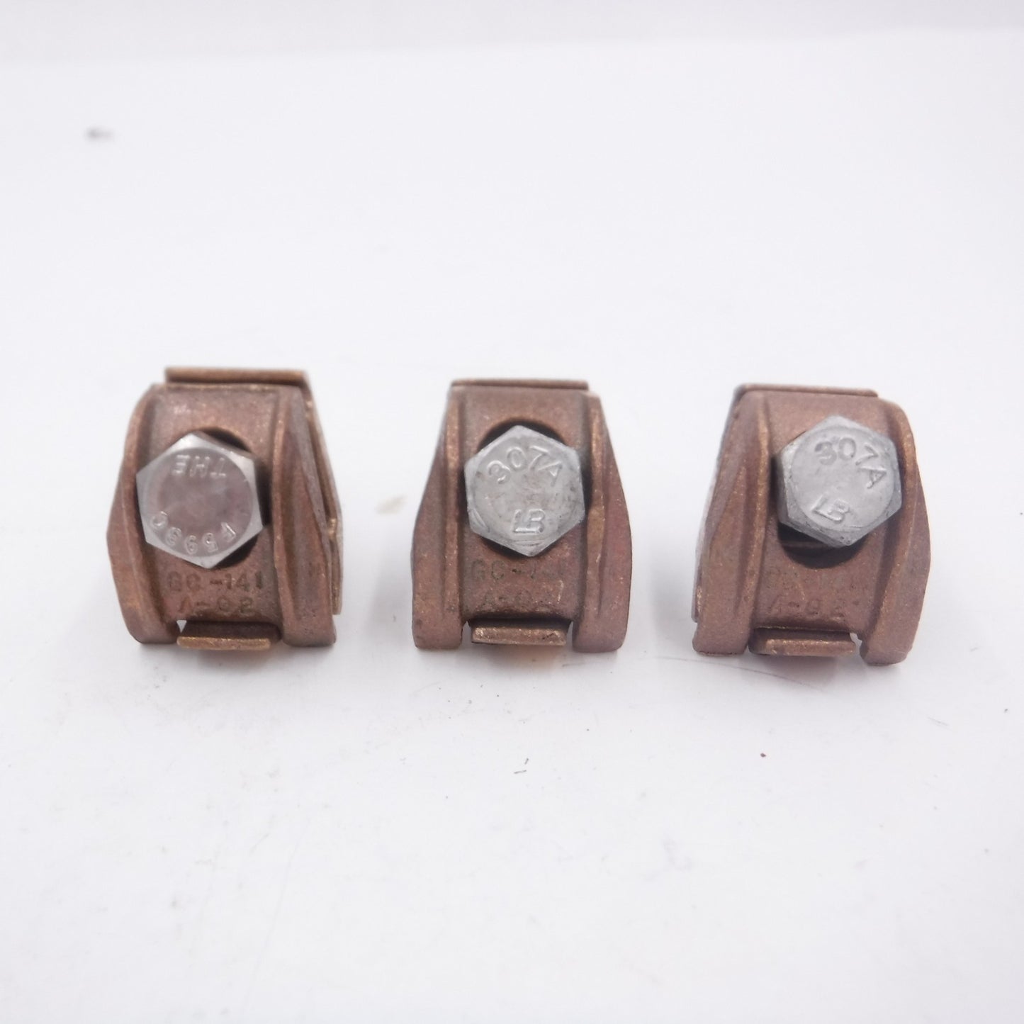 3 Pack Burndy Copper Mechanical Bonding Grounding Connector Clamps GC141A02