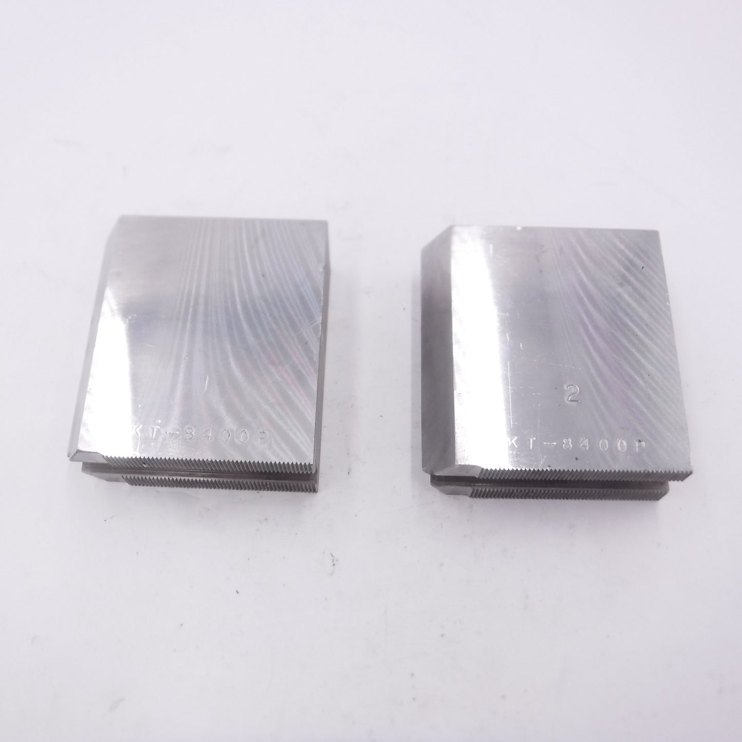 2 Piece Set Vertech 1.5mm x 60° Soft Top Jaws for 8" Power Chuck KT-8400P