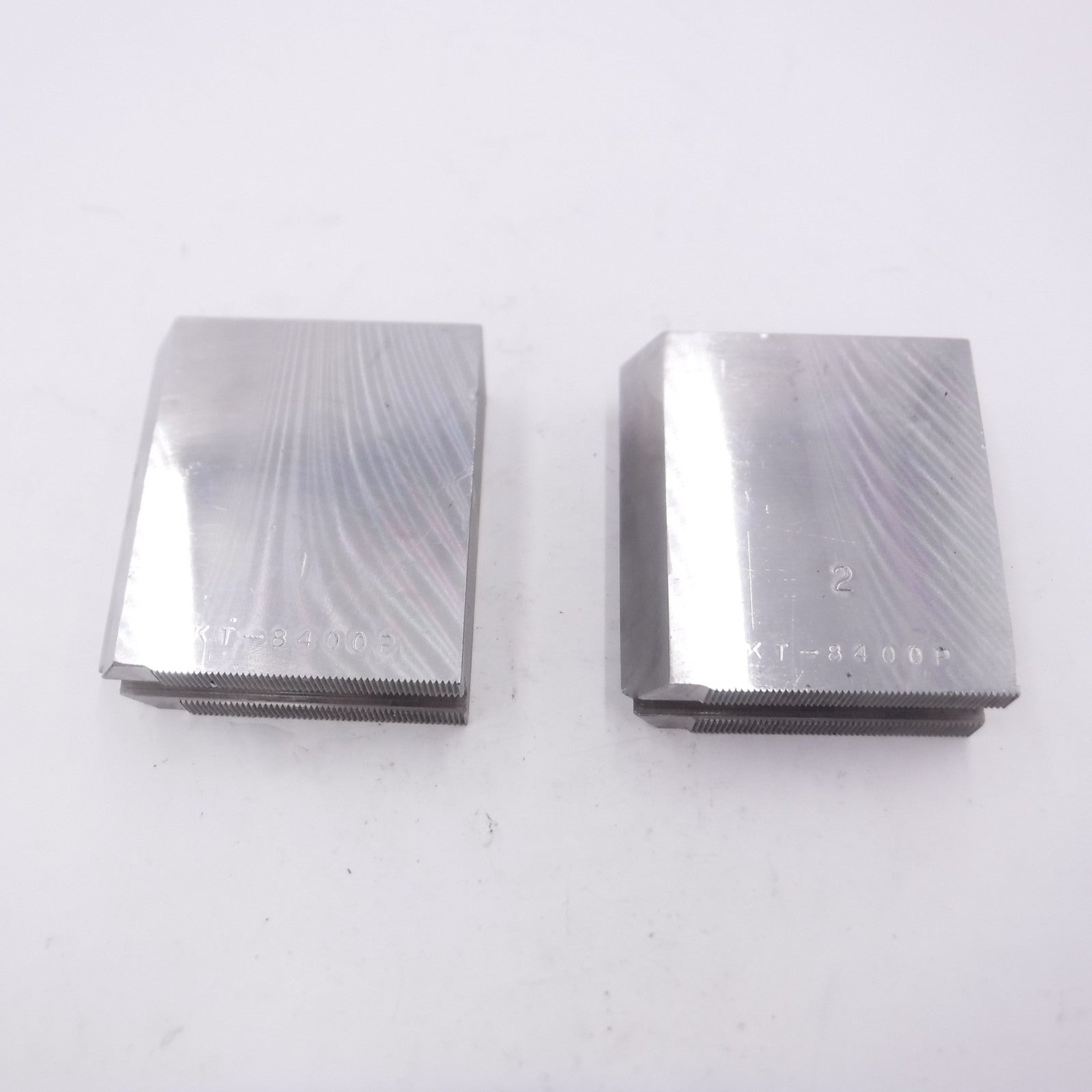 2 Piece Set Vertech 1.5mm x 60° Soft Top Jaws for 8" Power Chuck KT-8400P