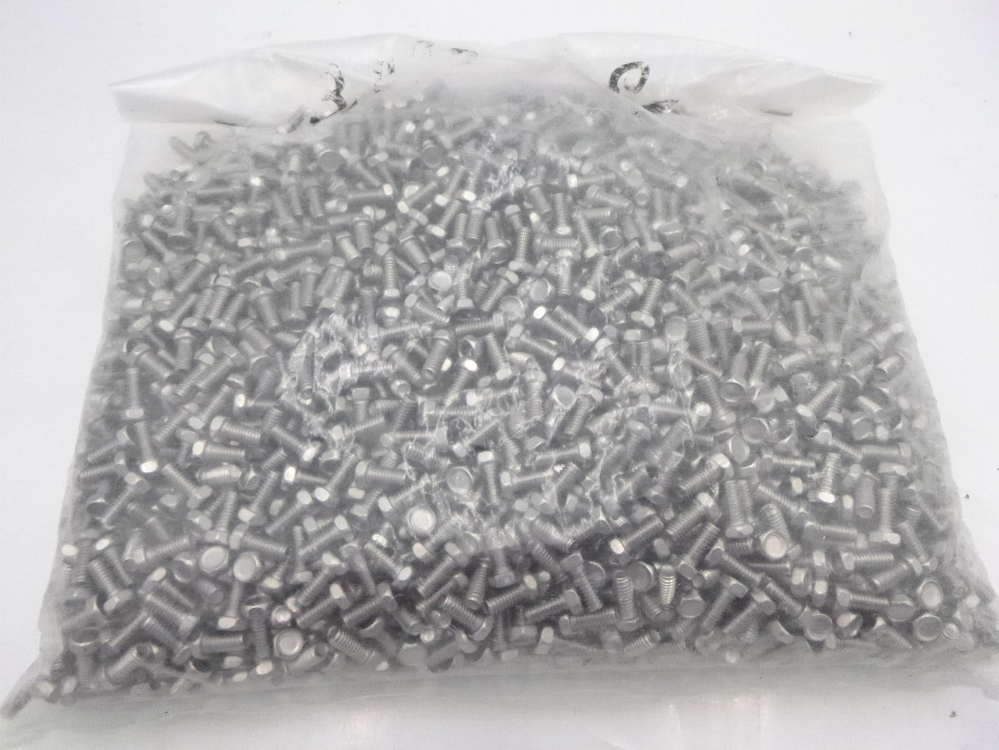 3000PK Hex Head Screw 1/4"x3/8" Stainless 304 Full Thread Machine Indented Screw