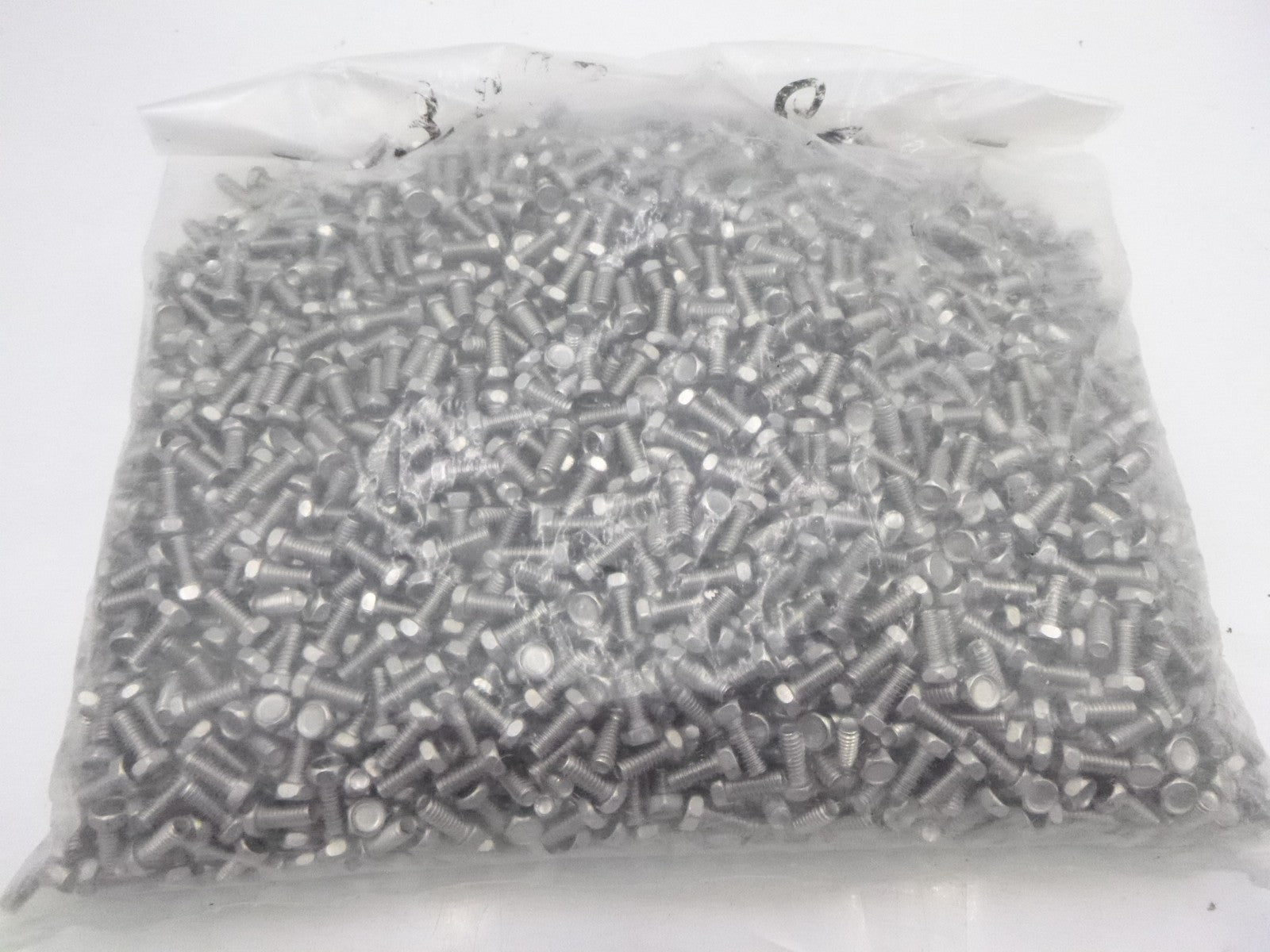 3000PK Hex Head Screw 1/4"x3/8" Stainless 304 Full Thread Machine Indented Screw