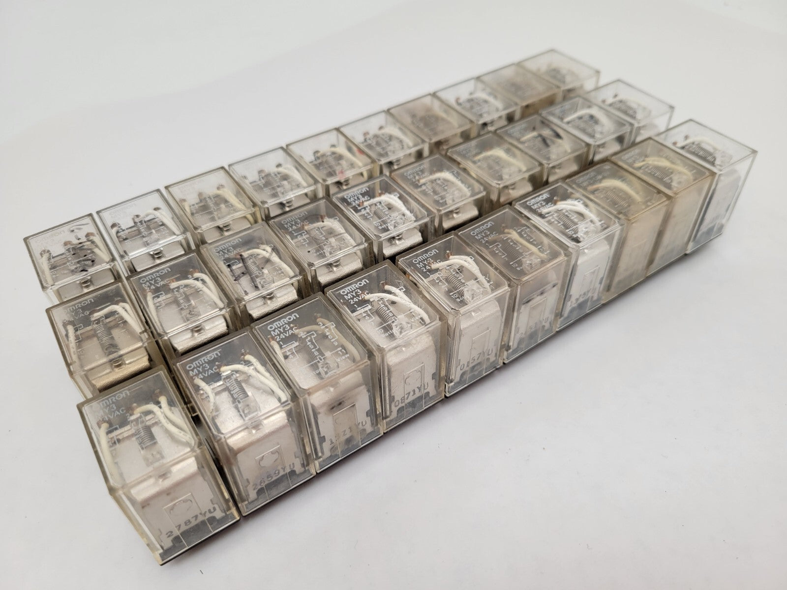 30Pc Omron MY3 General Purpose Relay Plug-in 5A 250VAC 3PDT Coil 24V 11-Pin