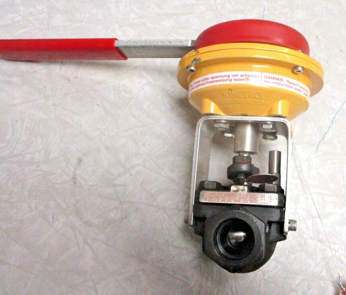 VELAN G0602-SSEZ 3/4" Class 600 (1480-CWP) Actuated Ball Valve & Manual Override