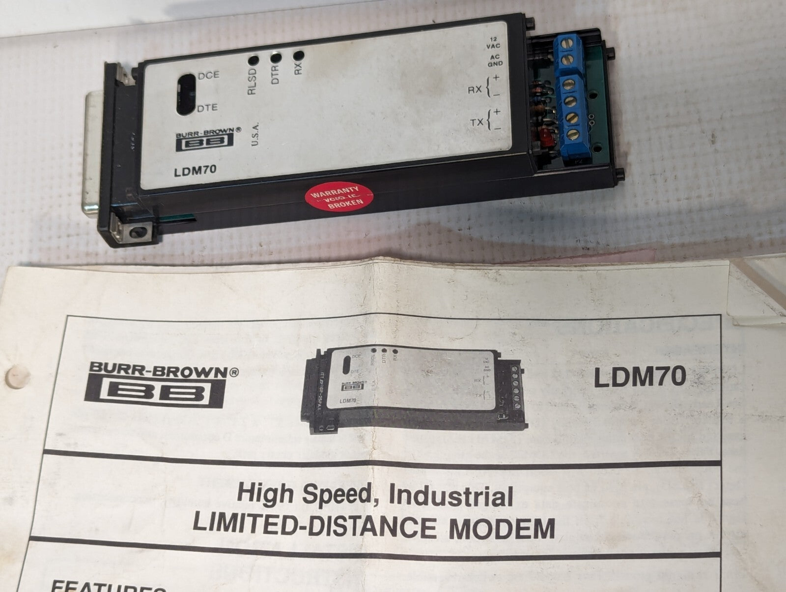 Burr-Brown LDM70 High Speed Industrial Limited-Distance Modem