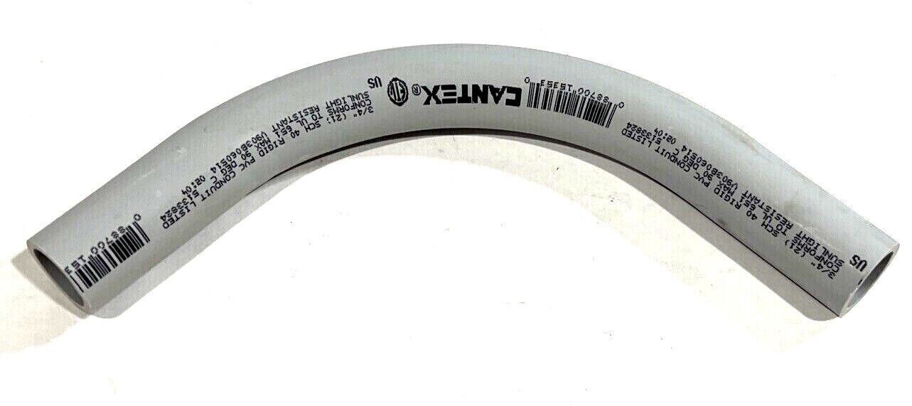 (10) CANTEX 5133824 Rigid Conduit 3/4" 90-Degree Elbow Sch. 40 PVC Non-Metallic