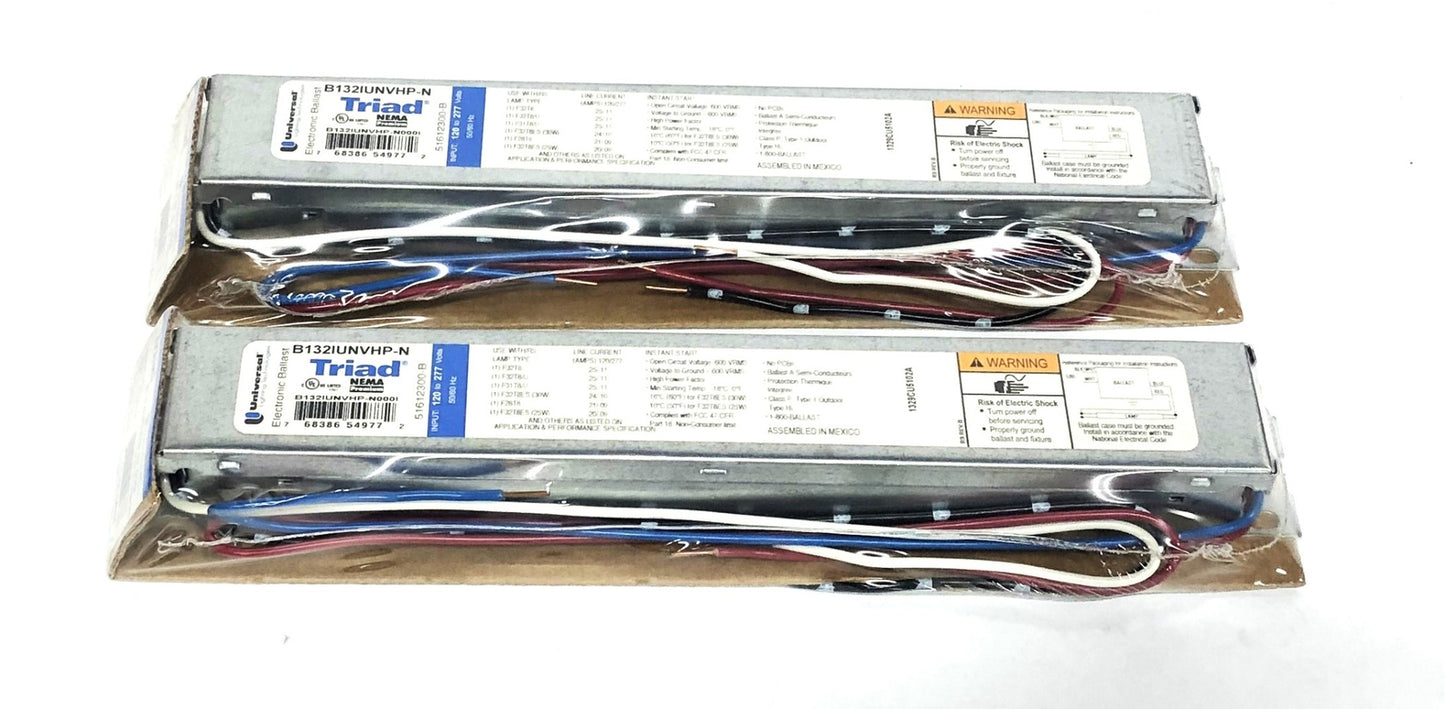 Universal Triad 120-277V 50/60Hz Electronic Ballast B132IUNVHP-N [Lot of 2] NOS