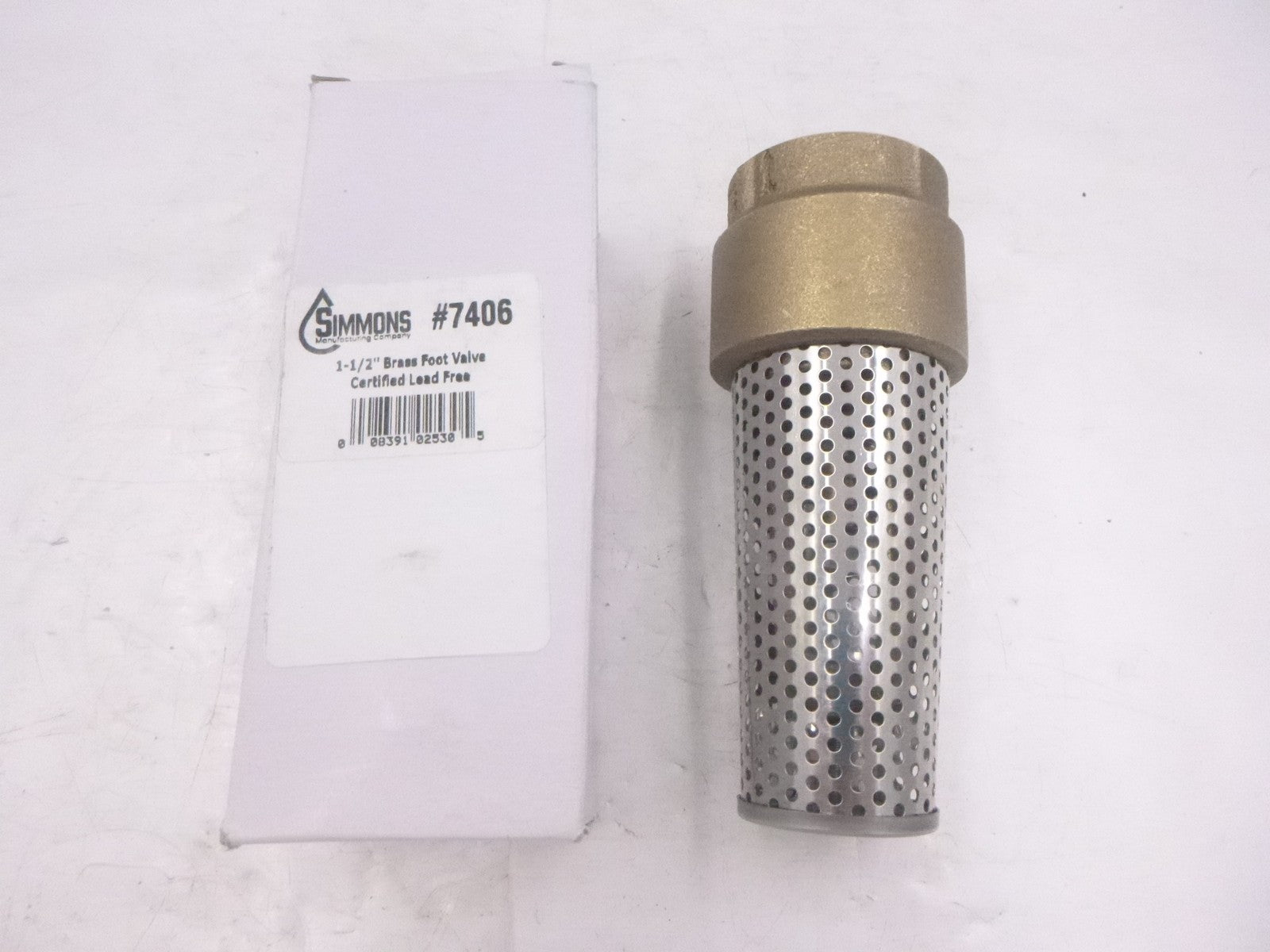 Simmons 1-1/2" Brass Foot Valve 7406 For Cold Water Systems