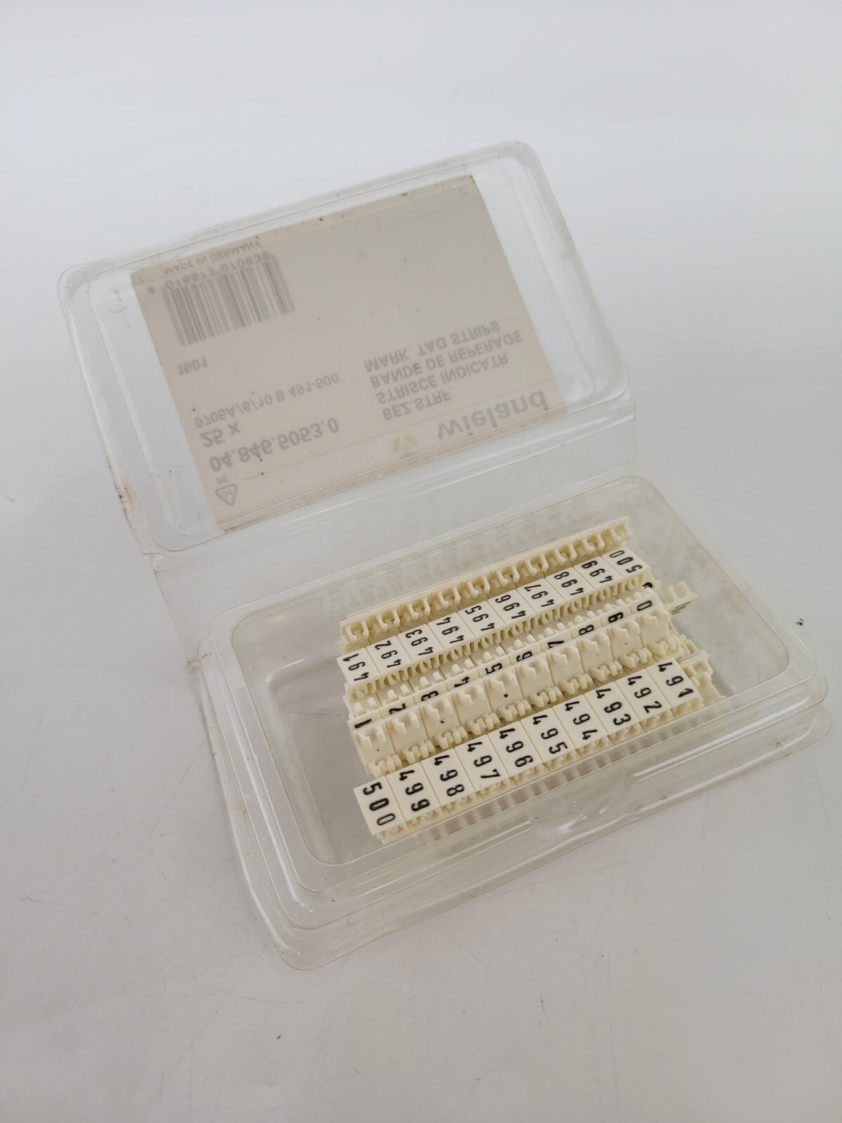 25PC Set Wieland 04.846.5053.0 Blank Tag for 6MM Wide Terminal Block