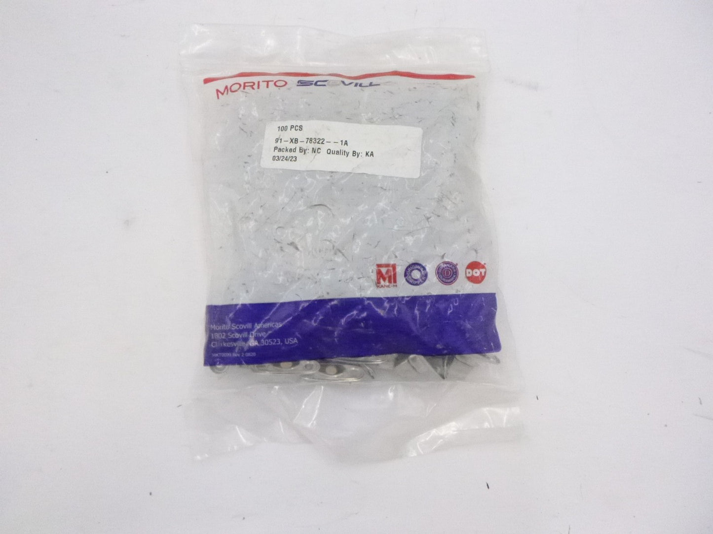 100 Pack Morito Common Sense Turn Button 91-XB-78322--1A Nickel Finish