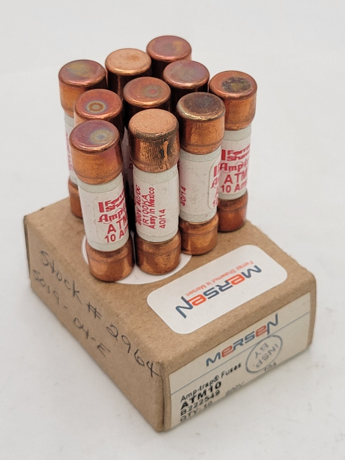 10PC Mersen ATM10 Amp-Trap Fuse 10A 600V