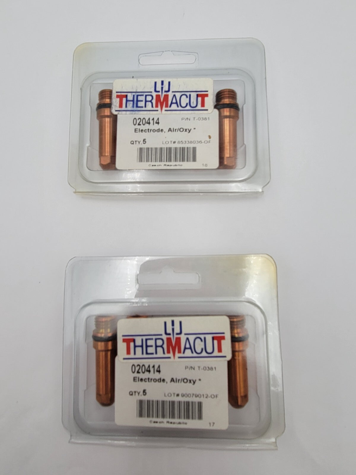 10PC Set Thermacut T-0381 020414 Electrode Plasma Cutting Air/Oxygen 200 Amp
