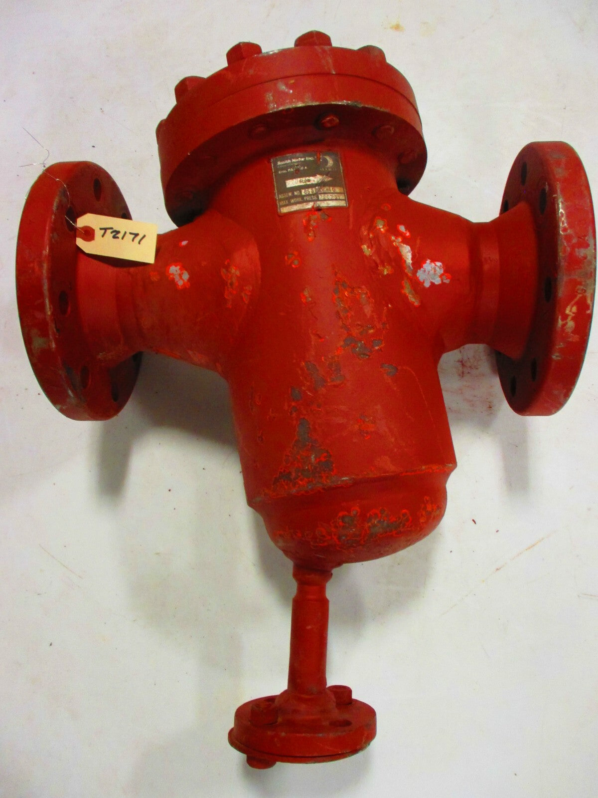  SMITH METER E-Type Strainer 4" Class 300 RF Flanged | WCB Body | 1" Blow-out 