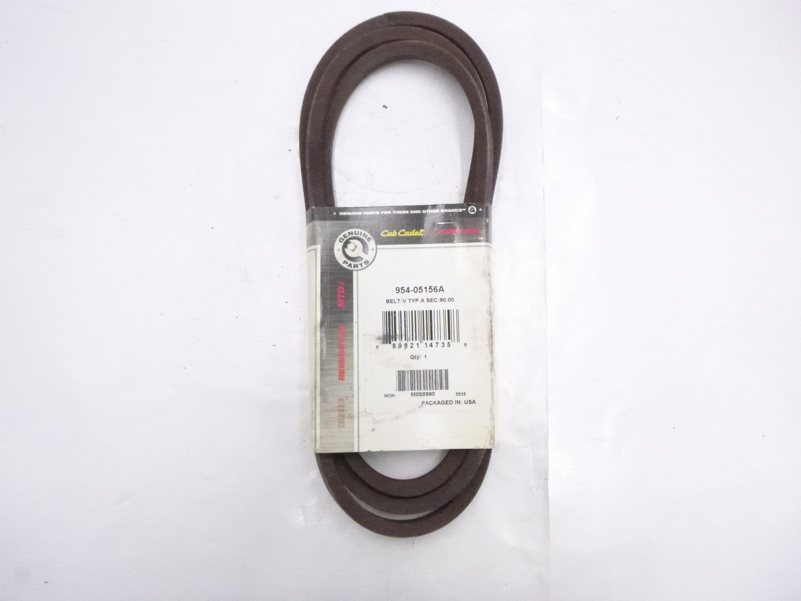 Genuine OEM Cub Cadet 954-05156A V-Belt A Sec x 90 for Enduro XT1-GT54