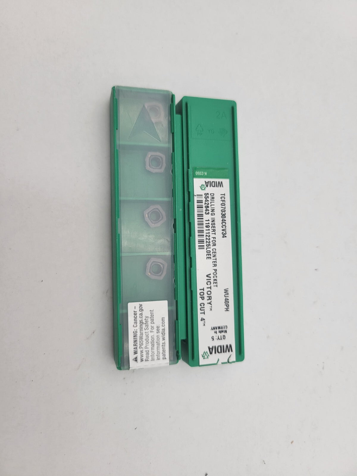 Lot of 10 Widia 5542643 Top Cut 4 Drilling Insert Carbide for Center Pocket