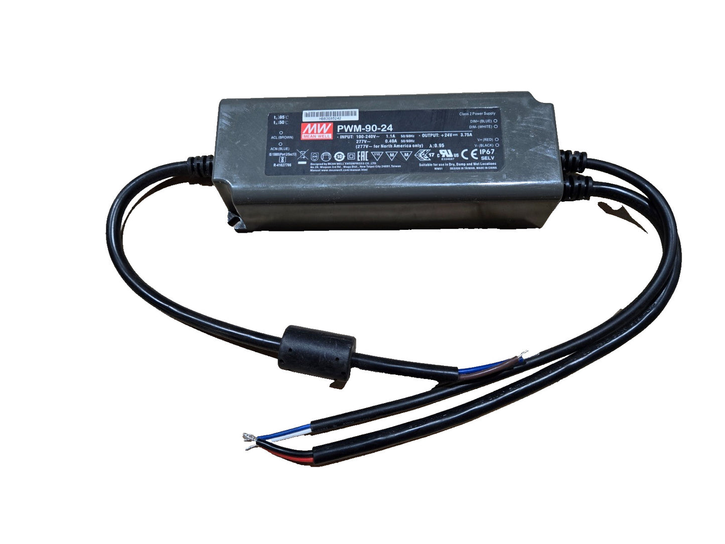 MEAN WELL PWM-90-24 LED Power Supply 90W 24V 3.75A - Free USA Shiping