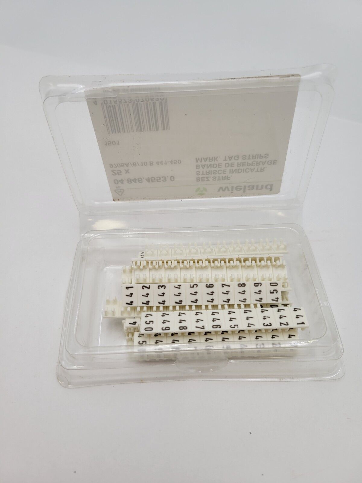 25PC Wieland 9705A/6/10B441-450 Mark Tag Strips for Terminal Block 04.846.4553.0