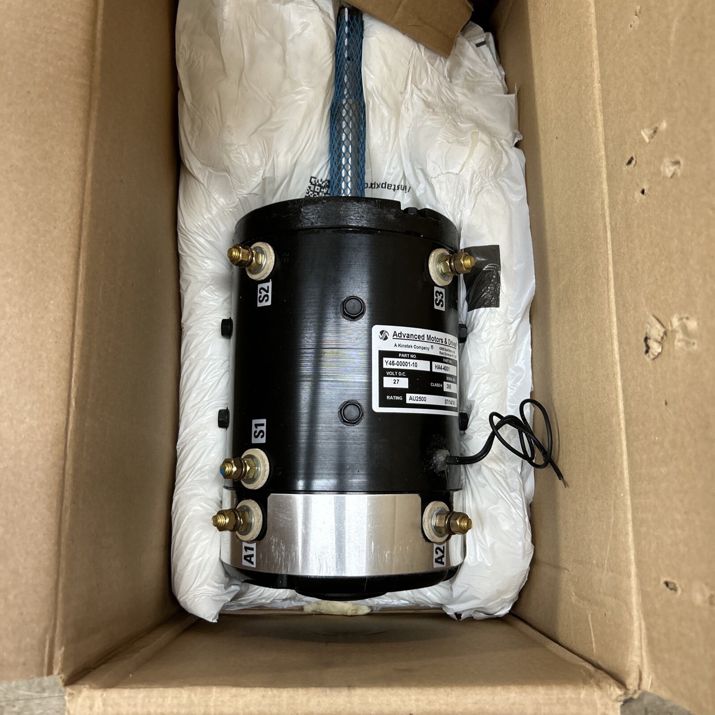 CARRIER MOTOR *NIDEC DRIVE Systems*Advance Motors *27V *Y45-00001-10 * GX3-4002