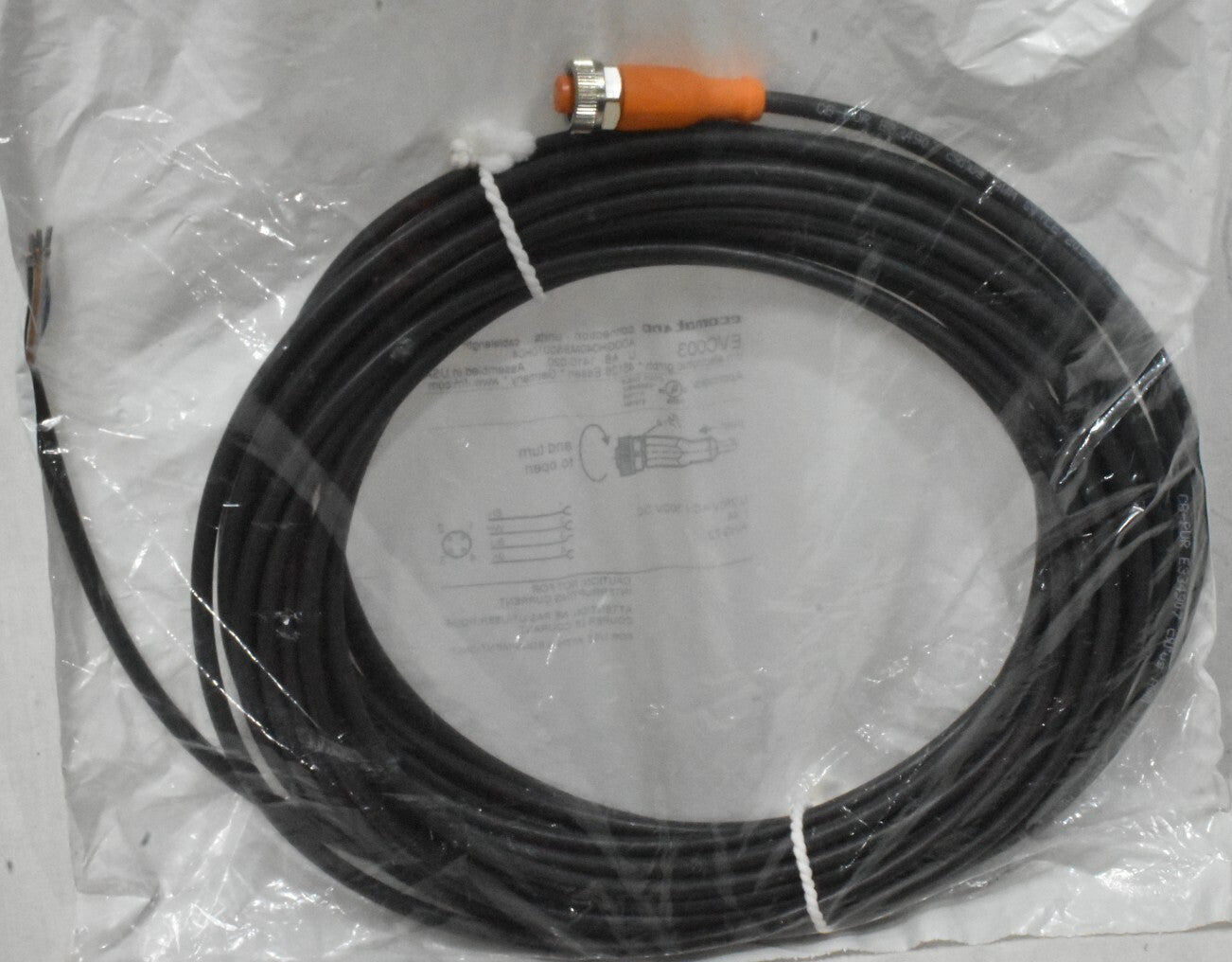IFM Electronic EVC003 Female M12 Cordset 10m, 250V AC / 300V DC New