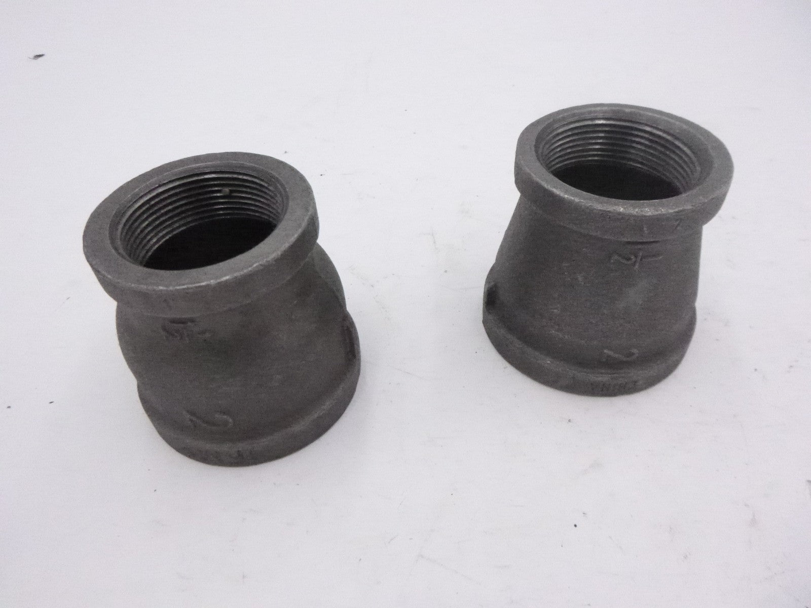2 Pack Smith Cooper 2" x 1-1/2" NPT Threaded Reducing Coupling Iron Pipe Fitting