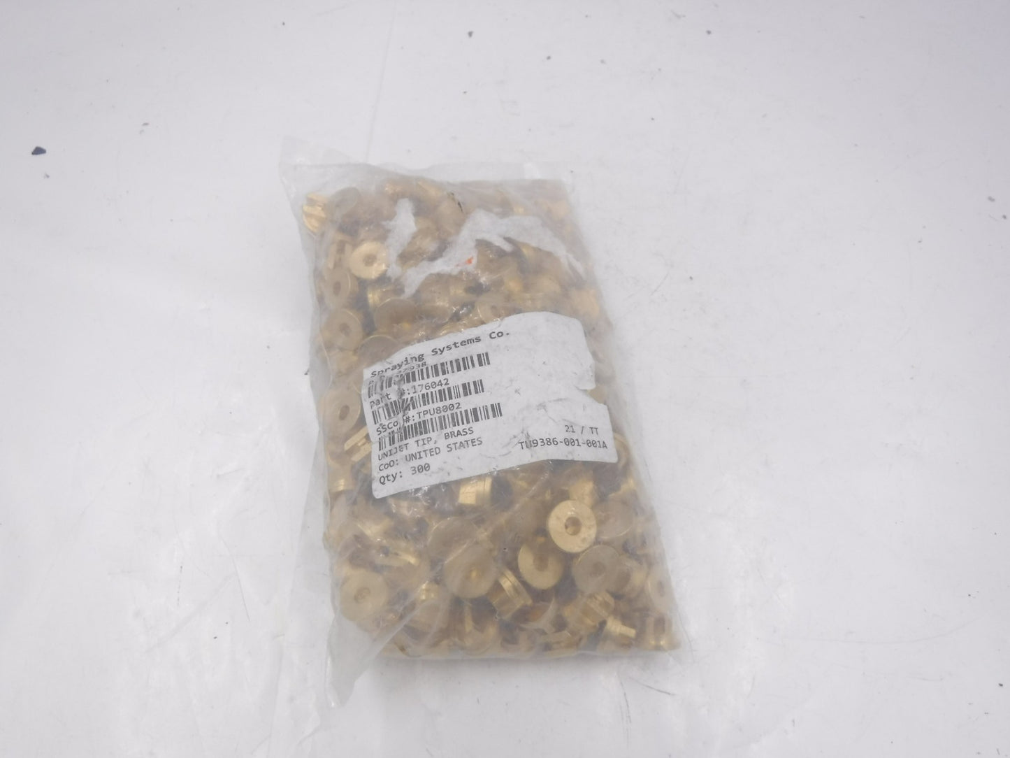 300 Pack Spraying Systems 0.71GPM 5-500PSI Brass UniJet Flat Fan Nozzle Tips