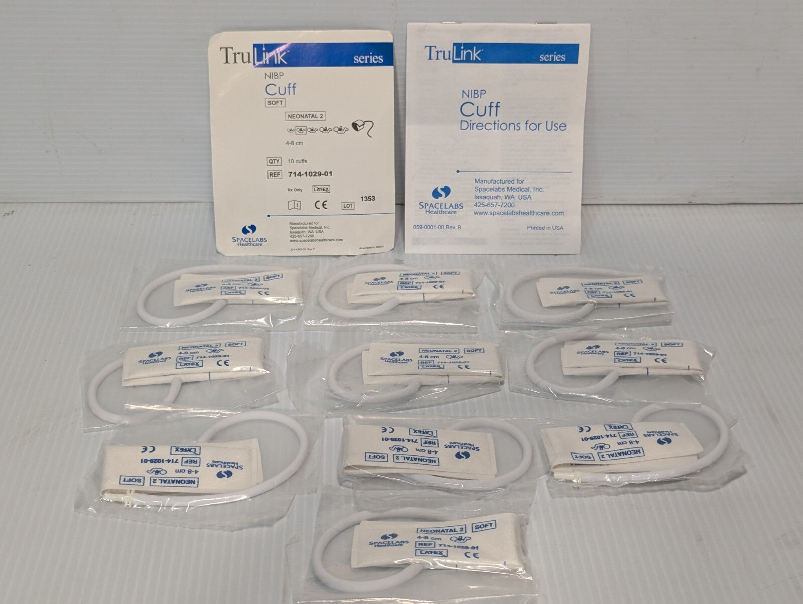 Spacelabs 714-1029-01 Soft Disposable Neonatal Cuff, Pack of 10