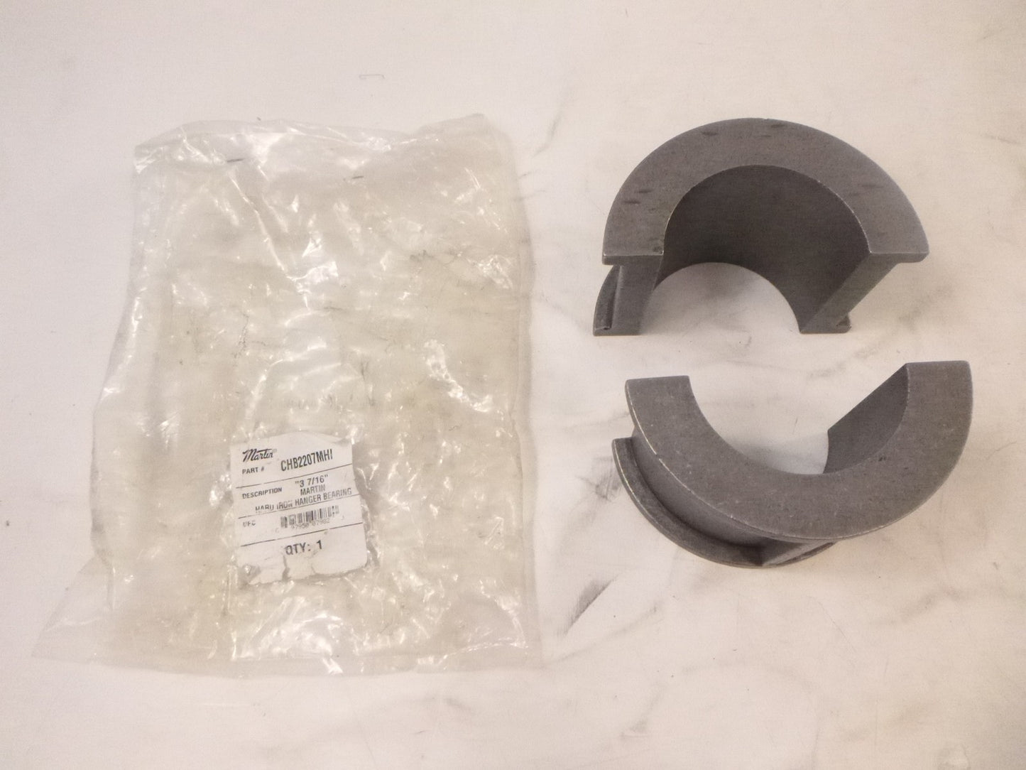 Martin Hanger Bearing CHB2207MHI 3-7/16" Bore Hard Iron For 220 226 326 Hanger