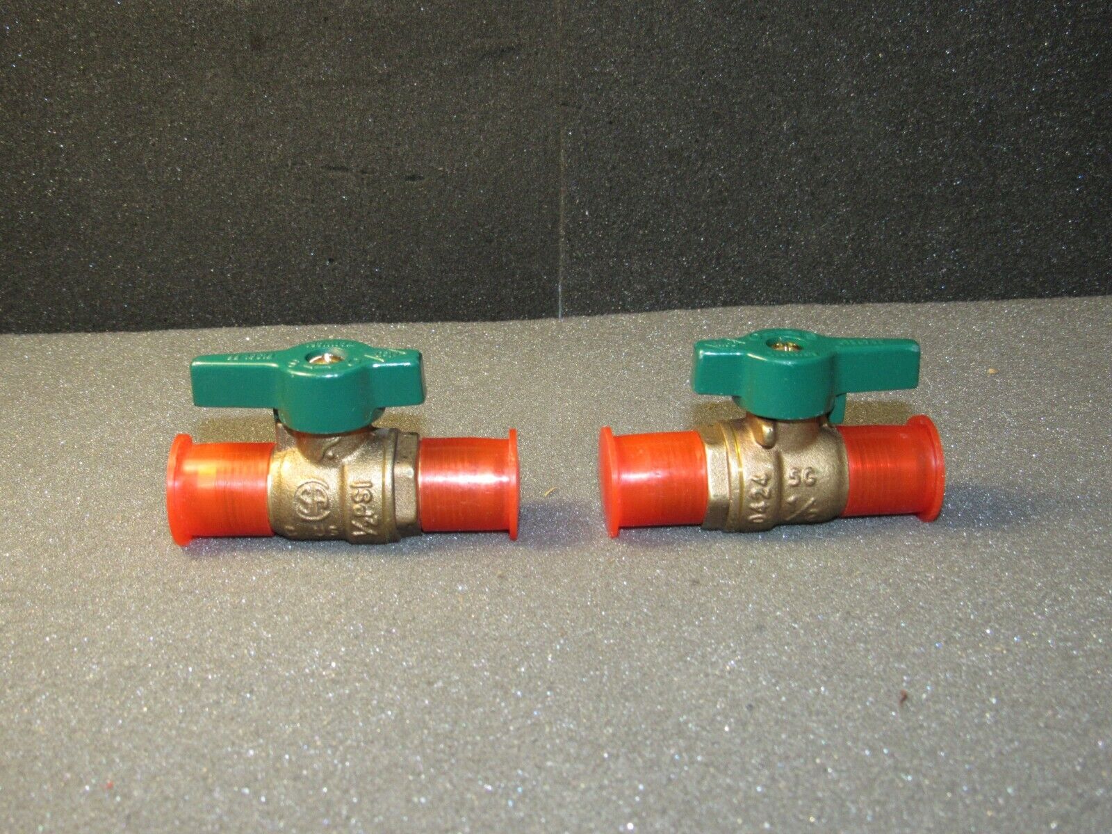 A.Y. McDonald 10714 3/8" x 3/8" Gas Ball Valve Flare x Flare CSA "Lot of 2"