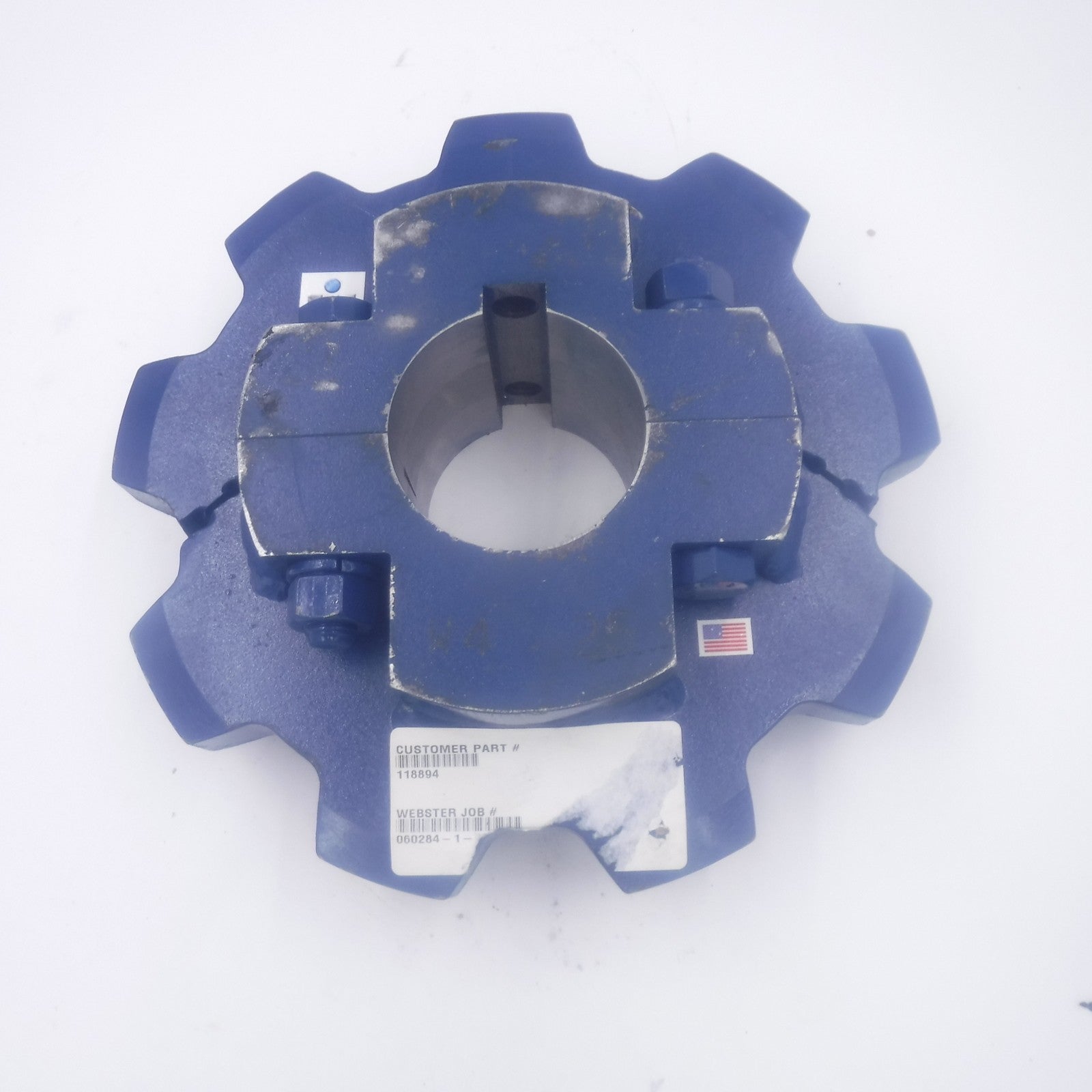 Webster Industries Split Sprocket 118894 W4 25 3.5" Keyed Bore 9 Teeth 12.5" OD