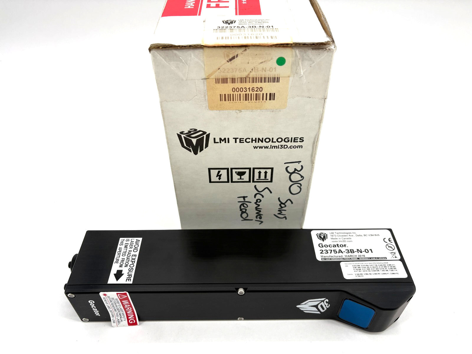 LMI Technologies 2375A-3B-N-01 Gocator Workhorse Smart 3D Laser Line Profiler