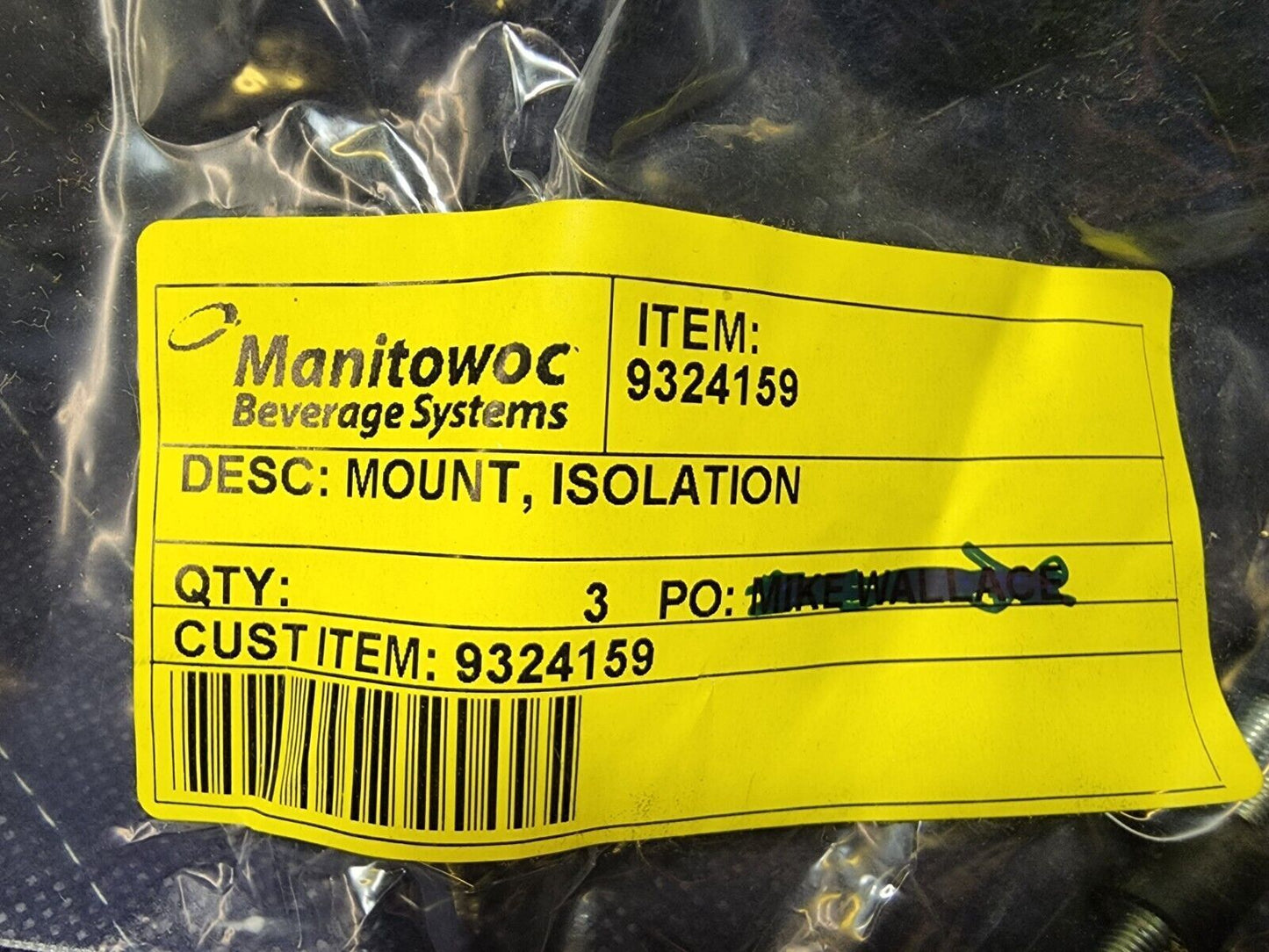Manitowoc Beverage Systems 9324159 DEL9324159 Delfield Mount, Isolation New
