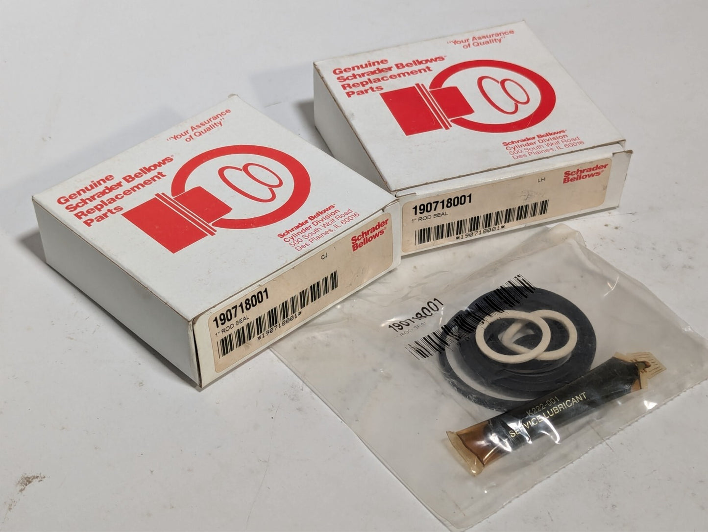 (2) Schrader Bellows 190718001 Piston Rod Seal Kit