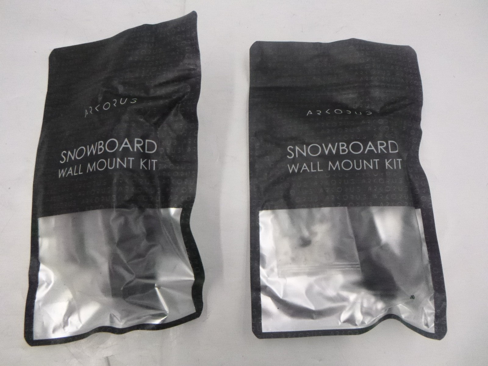 2 Pack Arkorus Snowboard Wall Mount w/ 4 Rubbers and Hardware