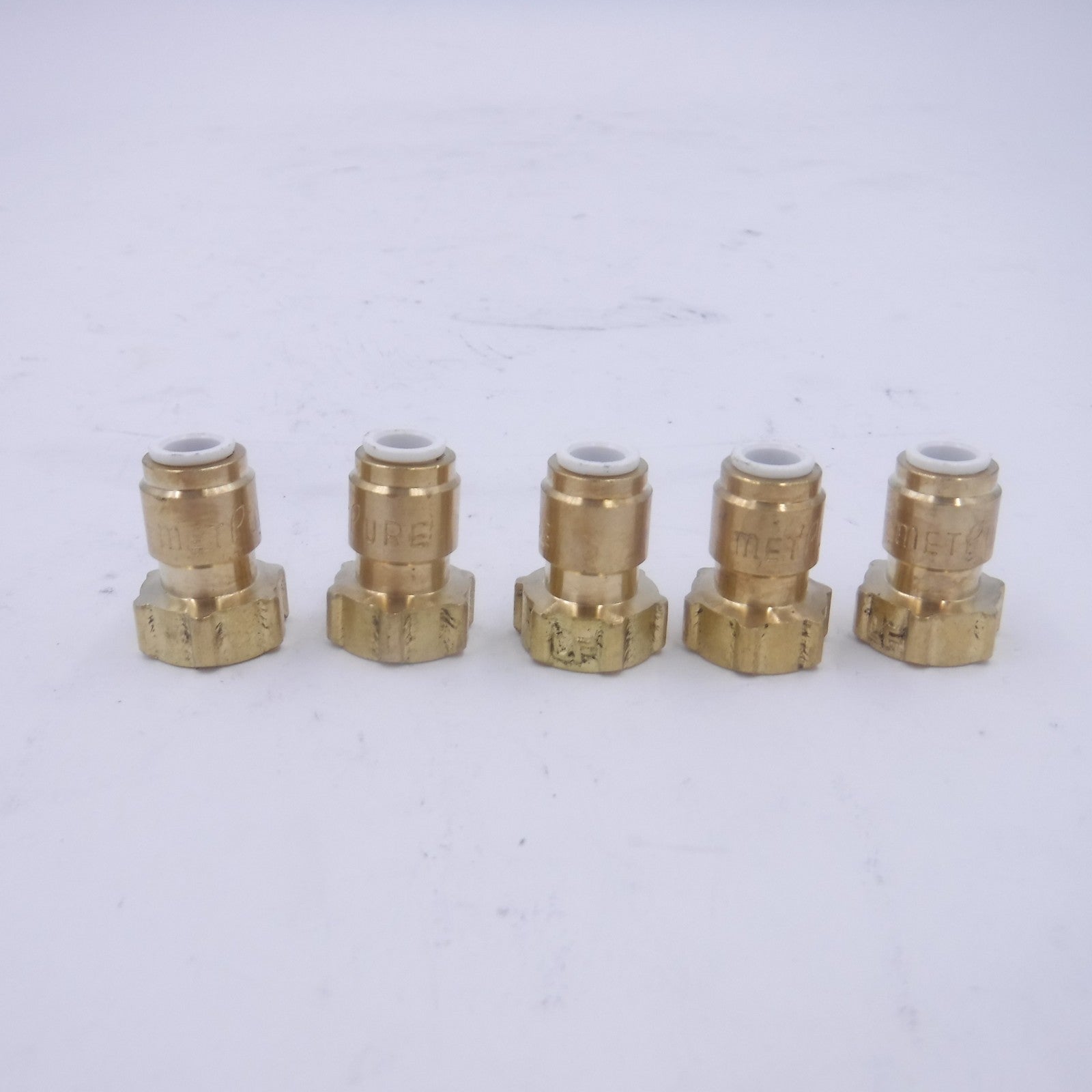 5 Pack Metpure 1/4" OD Quick Connect x 3/8" COMP Fem Thread Compression Adapters