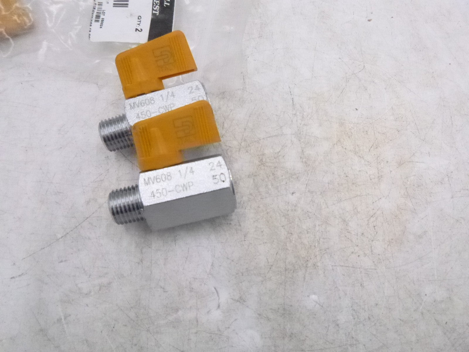 2 Pack Parker Mini Ball Valve  MV608 1/4 NPT Male/Female Chrome Plated Brass