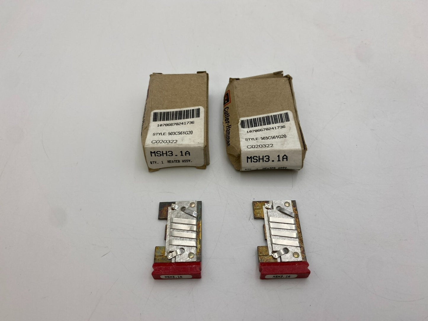 2Pc Cutler-Hammer MSH3.1A Heater Thermal Unit 3.1 Amp NOS 2 Pieces Red