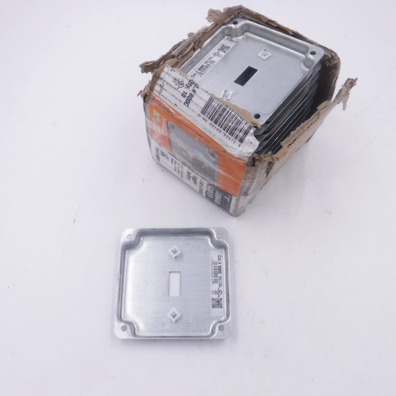 10 Pack Hubbel-RACO 800C 4" Square Exposed Work Cover 1 Toggle Switch