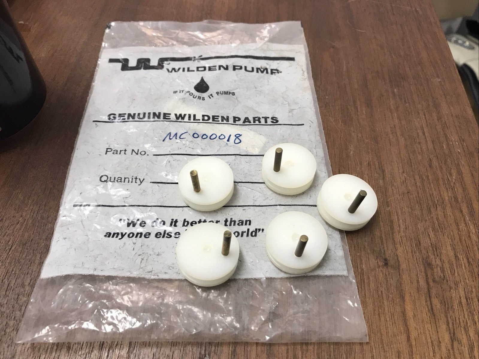 Lot Of 5 Wilden Pump End Cap With Guide Pin, P/N 02-2301-23